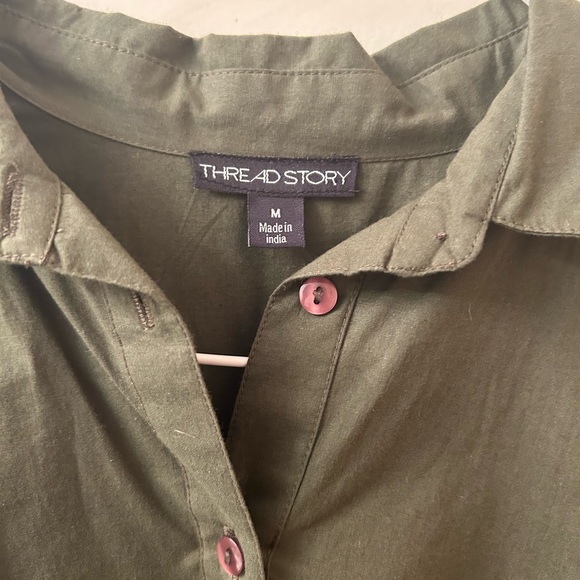 Green Peplum Top - Picture 2 of 7